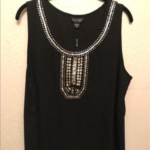 Black jeweled blouse‎